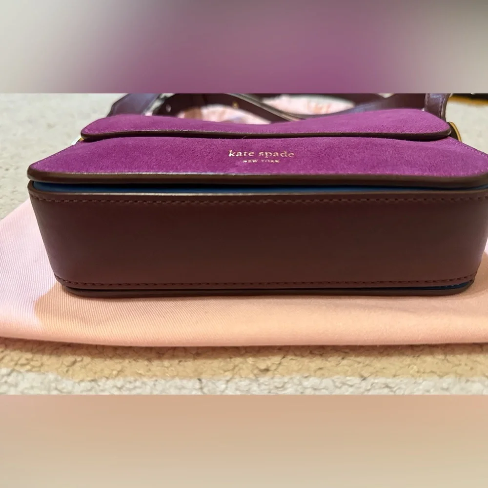 Kate Spade New York Women's Mystery Suede Small Shoulder Bag- Berry Blitz Multi